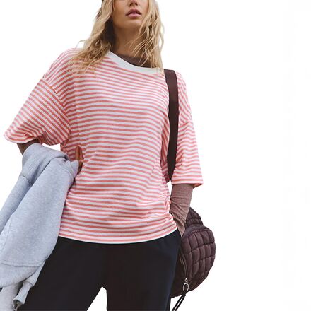 (取寄) エフピー ムーブメント レディース ストライプ タックル T-シャツ - ウィメンズ FP Movement women Stripe Tackle T-Shirt - Women's Court Stripe Fruit P