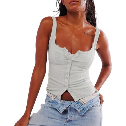 (取寄) フリーピープル レディース エンド ゲーム ポインテール タンク トップ - ウィメンズ Free People women End Game Pointelle Tank Top - Women's Pale Aqua