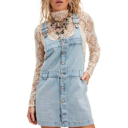 樂天商城 - (取寄) フリーピープル レディース エディ デニム スカートオール - ウィメンズ Free People women Edie Denim Skirtall - Women's Apple Blues