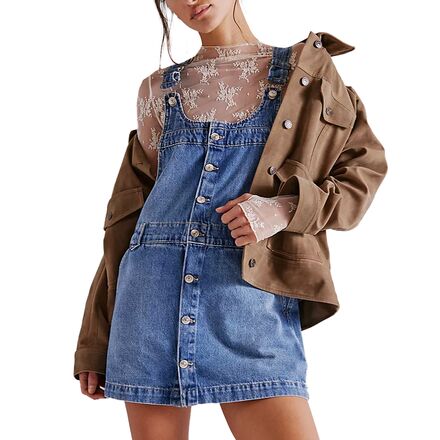 (取寄) フリーピープル レディース エディ デニム スカートオール - ウィメンズ Free People women Edie Denim Skirtall - Women's Nimbus