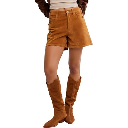 乐天商城 - (取寄) フリーピープル レディース ティッピ ビーガン スエード ショート - ウィメンズ Free People women Tippi Vegan Suede Short - Women's Dark Honey