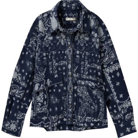 (取寄) フリーピープル レディース バンダナ ジャカード シャツ - ウィメンズ Free People women Bandana Jacquard Shirt - Women's Indigo Combo