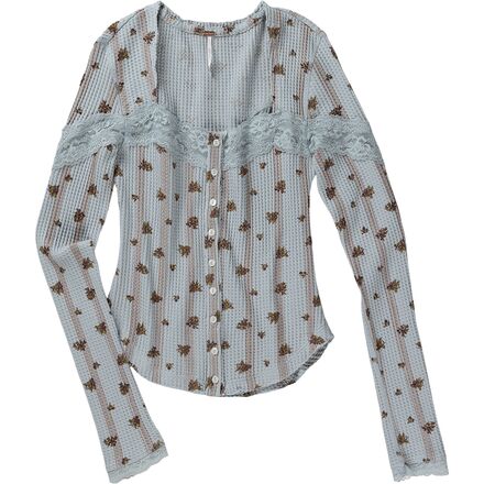 乐天商城 - (取寄) フリーピープル レディース レッツ パーティー プリント カルディ - ウィメンズ Free People women Lets Party Print Cardi - Women's Pearl Blue Combo