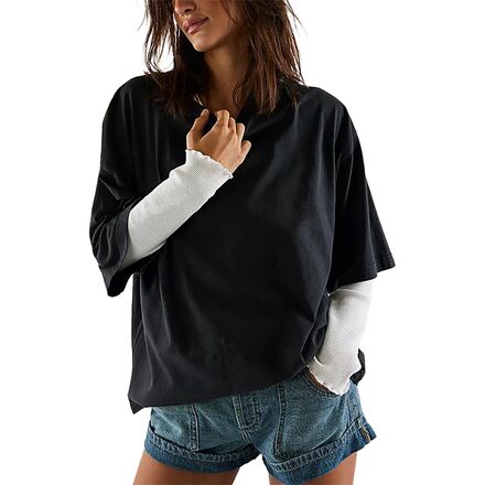 乐天商城 - (取寄) フリーピープル ウィー ザ フリー パーフェクト オーバーサイズ T-シャツ - ウィメンズ Free People We The Free Perfect Oversized T-Shirt - Women’s Black