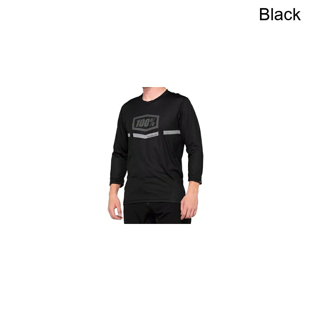 (取寄) 100% メンズ エアマチック 3/4-スリーブ ジャージ - メンズ 100% men Airmatic 3/4-Sleeve Jersey - Men's Black