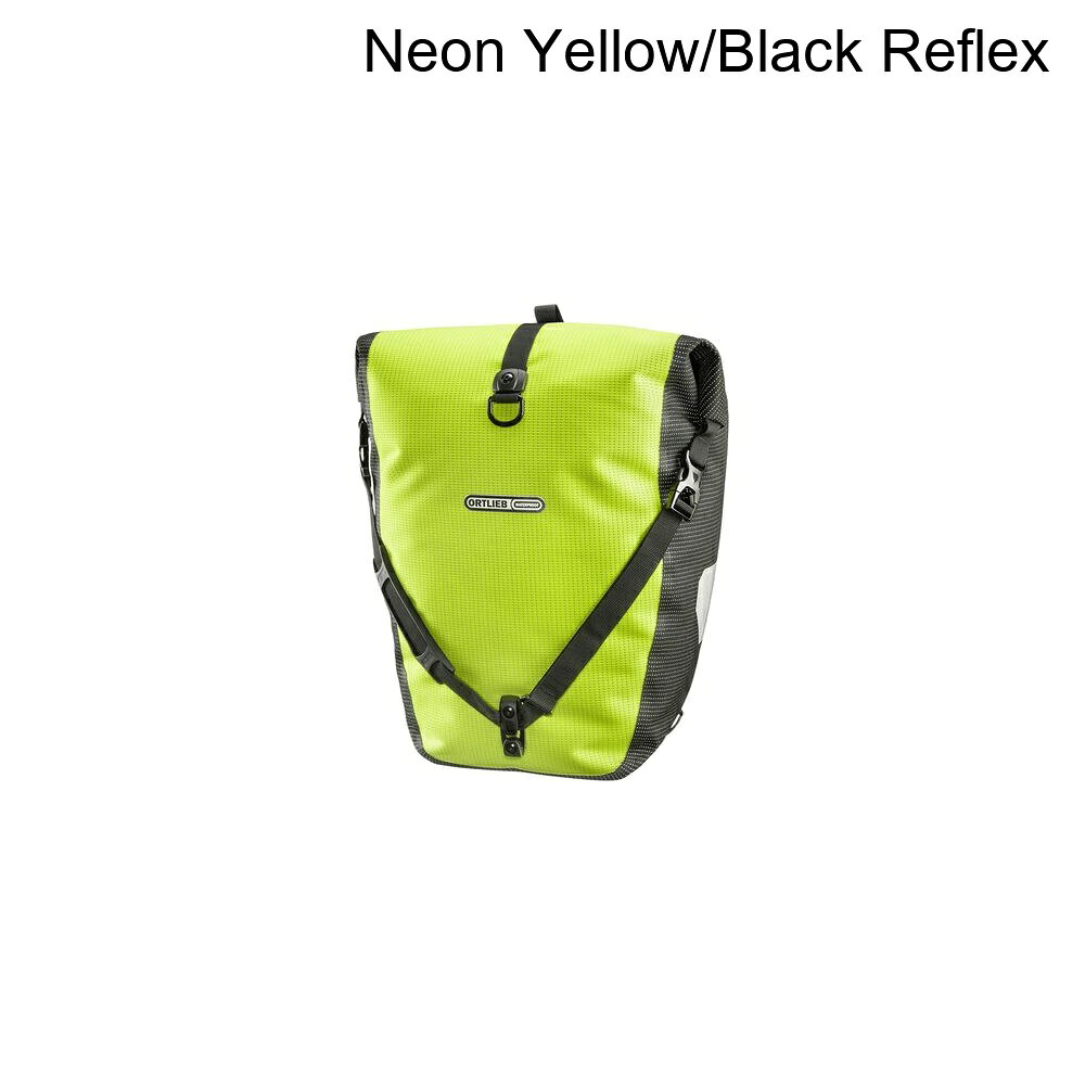 (取寄) オルトリーブ バック-ローラー ハイ-ビジビリティ パニア - シングル Ortlieb Back-Roller High-Visibilty Pannier - Single Neon Yellow/Black Reflex