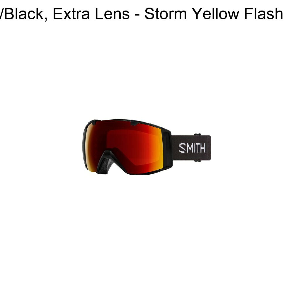 (取寄) スミス I/O クロマポップ ゴーグルズ Smith I/O ChromaPop Goggles Sun Red Mirror/Black, Extra Lens - Storm Yellow Flash