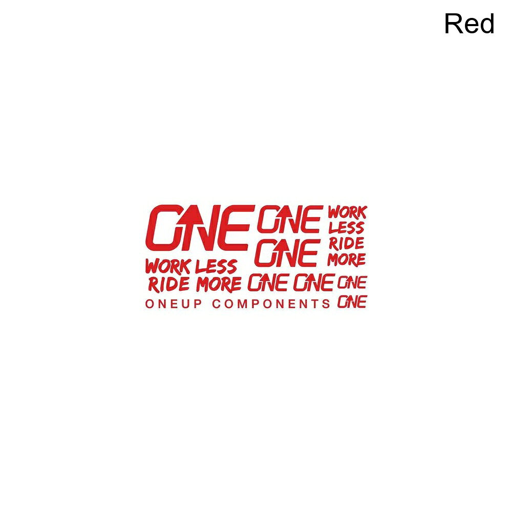 (取寄) ワンアップコンポーネント ハンドルバー デカール キット OneUp Components Handlebar Decal Kit Red