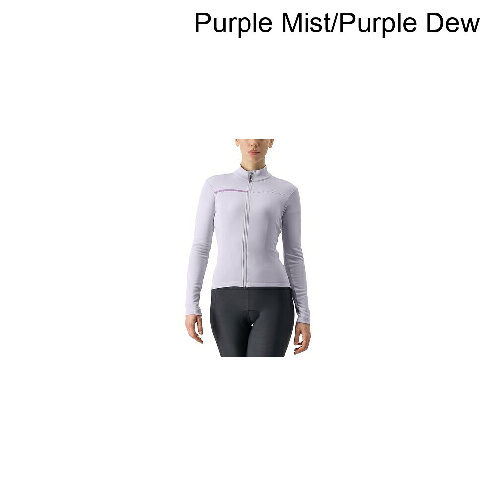 Castelli Sinergia 2 — женский джерси с полной молнией и длинным рукавом, Purple Mist/Purple Dew (жен.)