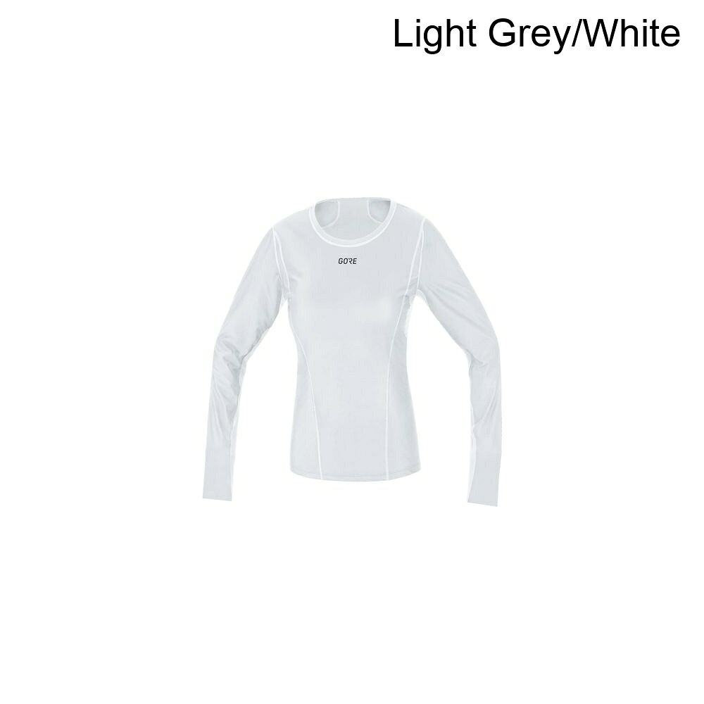 (取寄) ゴアウェア レディース ウインドストッパー ベース レイヤー サーモ ロング-スローブ シャツ - ウィメンズ GOREWEAR women Windstopper Base Layer Thermo Long-Sleeve Shirt - Women's Light Grey/White