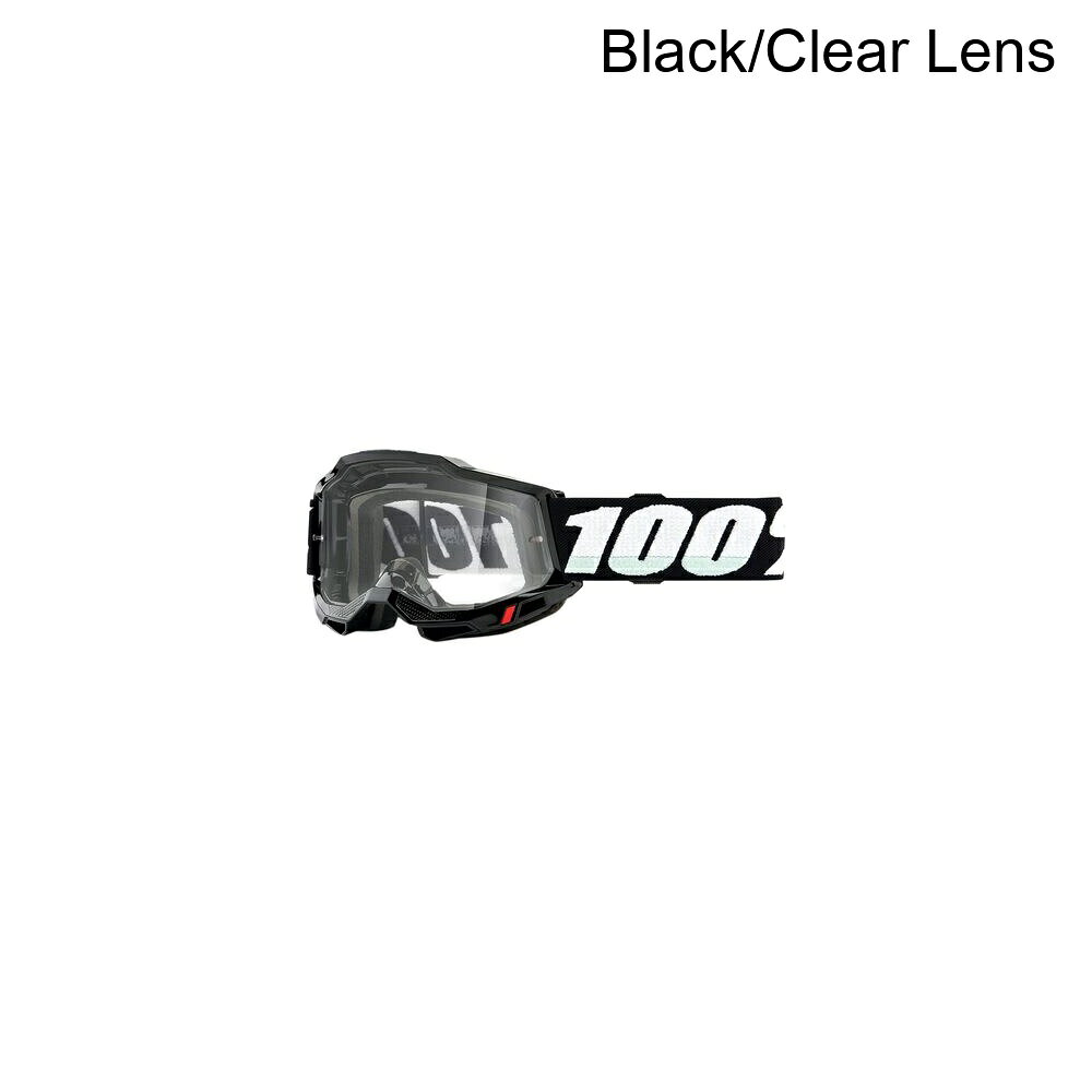 (取寄) 100% アキュリ 2 ゴーグルズ 100% ACCURI 2 Goggles Black/Clear Lens