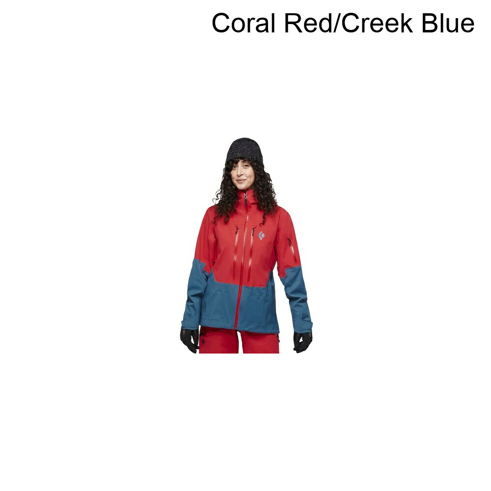 (取寄) ブラックダイヤモンド レディース リーコン Lt シェル ジャケット - ウィメンズ Black Diamond women Recon LT Shell Jacket - Women's Coral Red/Creek Blue