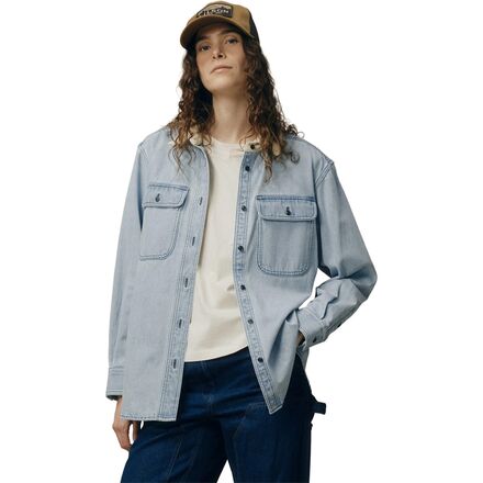 (取寄) フィルソン レディース デニム ワーク シャツ - ウィメンズ Filson women Denim Work Shirt - Women's LtIndigo