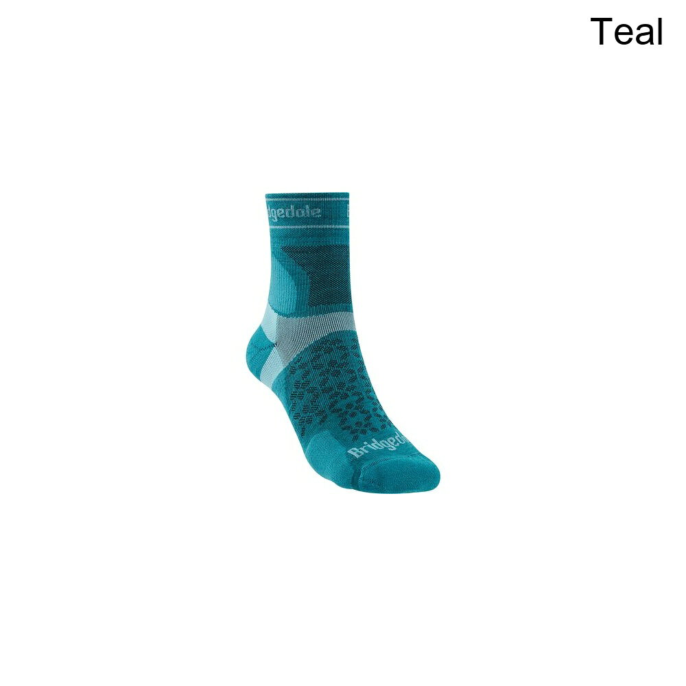 (取寄) ブリッジデール レディース トレイル ラン UL T2 メリノ パフォーマンス 3/4 クルー ソック - ウィメンズ Bridgedale women Trail Run UL T2 Merino Performance 3/4 Crew Sock - Women's Teal