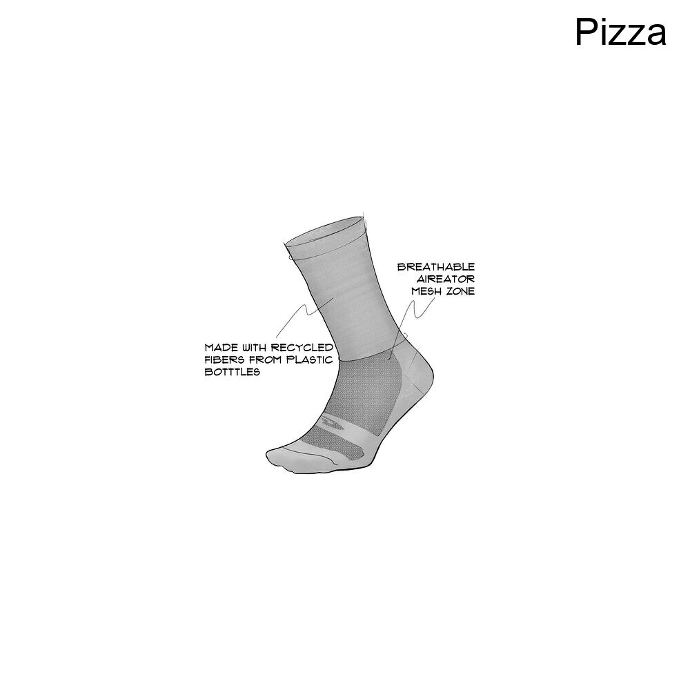 スウィートラグの(取寄) デフィート エアイーター 6インチ ソック DeFeet Aireator 6in Sock Pizza｜アングル2