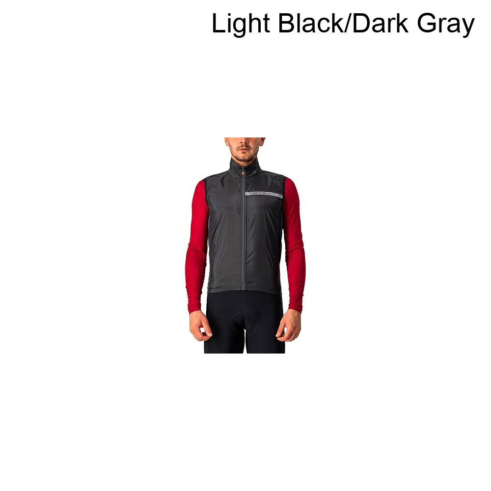 (取寄) カステリ メンズ スクアドラ ストレッチ ベスト - メンズ Castelli men Squadra Stretch Vest - Men's Light Black/Dark Gray