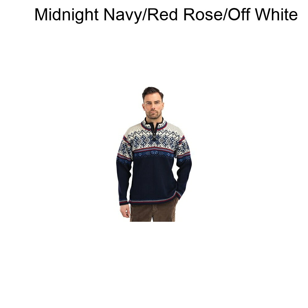 (取寄) ダーレオブノルウェー メンズ ヴェイル セーター - メンズ Dale of Norway men Vail Sweater - Men's Midnight Navy/Red Rose/Off White