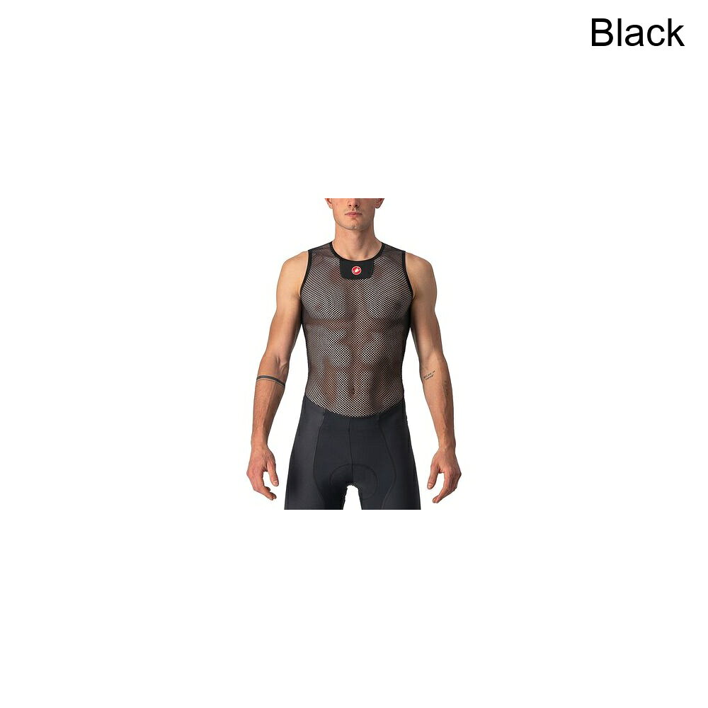 (取寄) カステリ メンズ コア メッシュ 3 スリーブレス ベースレイヤー— - メンズ Castelli men Core Mesh 3 Sleeveless Baselayer - Men's Black