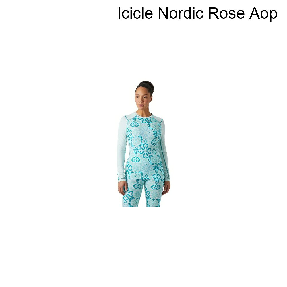 (取寄) ヘリーハンセン レディース リファ メリノ ミッドウエイト グラフィック トップ - ウィメンズ Helly Hansen women Lifa Merino Midweight Graphic Top - Women's Icicle Nordic Rose Aop