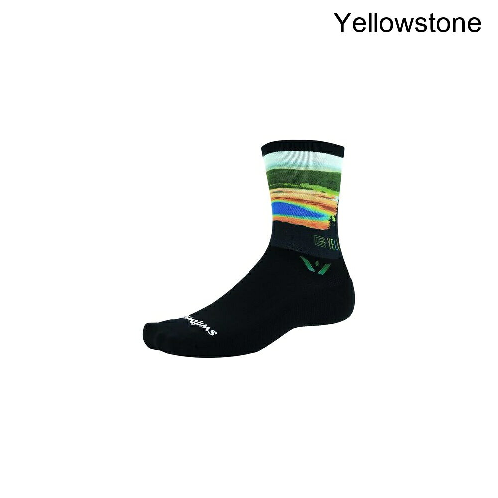 (取寄) スウィフトウィック ビジョン クルー インプレッション ナショナル パーク ソック Swiftwick Vision Crew Impression National Park Sock Yellowstone