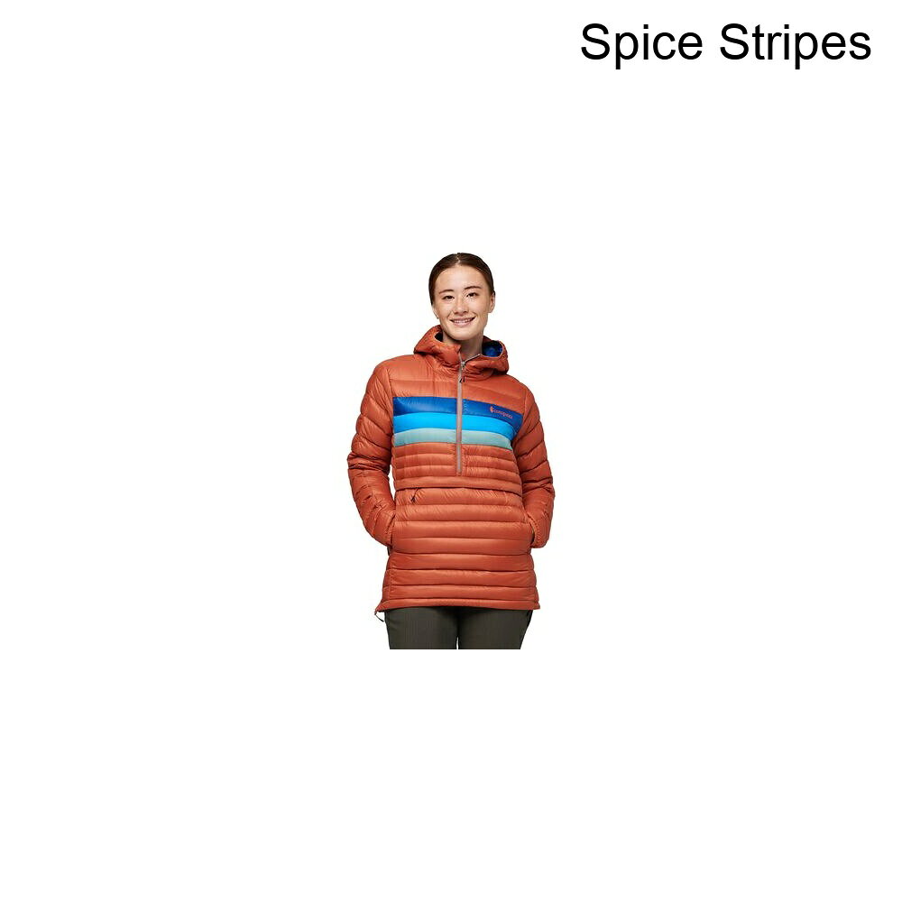 (取寄) コトパクシ レディース フエゴ ダウン フーデット プルオーバー - ウィメンズ Cotopaxi women Fuego Down Hooded Pullover - Women's Spice Stripes