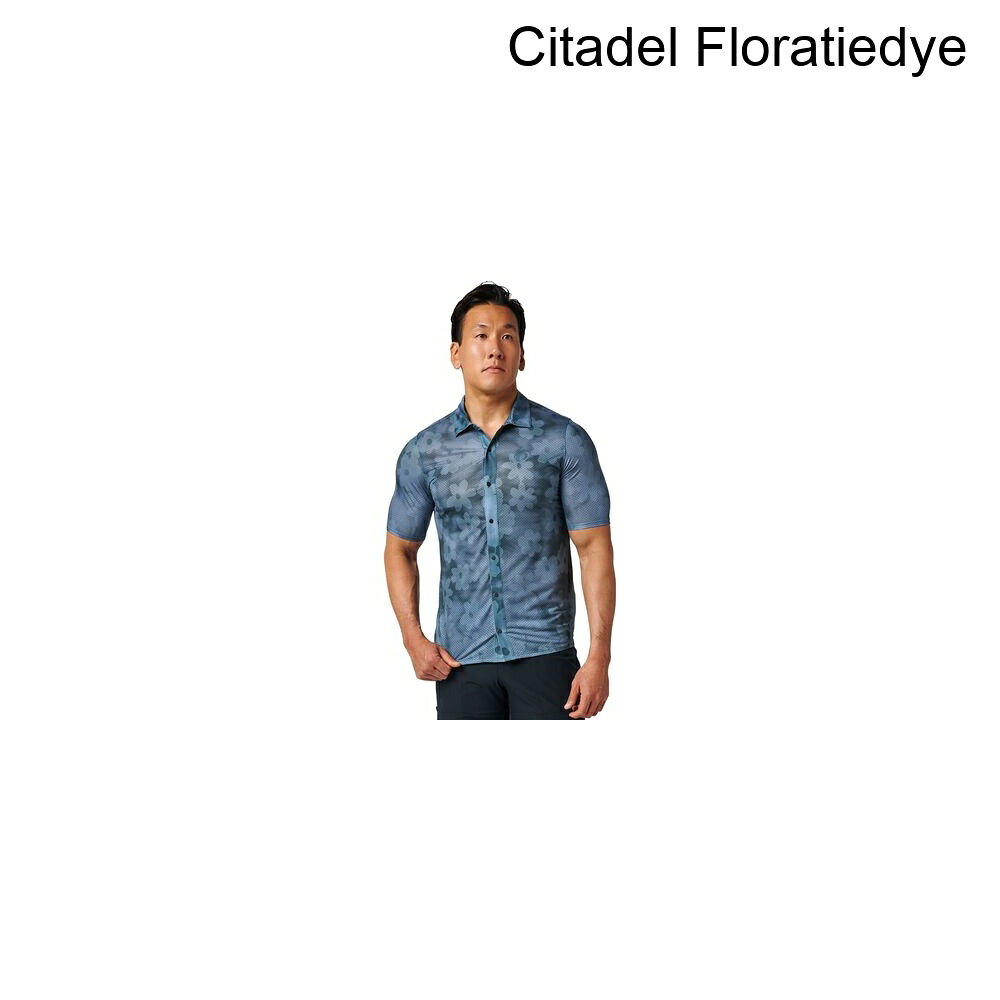 (取寄) パールイズミ メンズ キャニオン テック スナップ ショート スリーブ - メンズ PEARL iZUMi men Canyon Tech Snap Short Sleeve - Men's Citadel Floratiedye