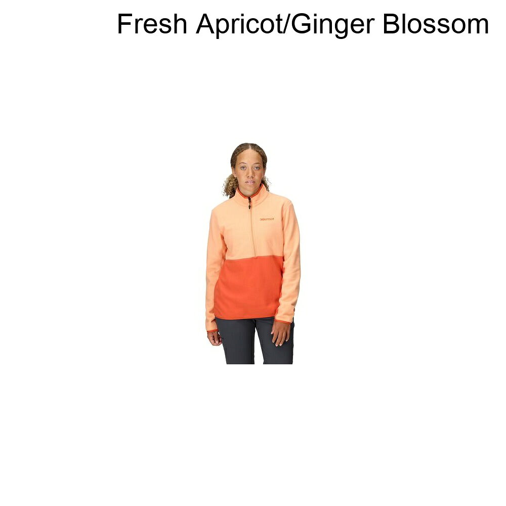 (取寄) マーモット レディース ロックリン 1/2 ジップ - ウィメンズ Marmot women Rocklin 1/2 Zip - Women's Fresh Apricot/Ginger Blossom