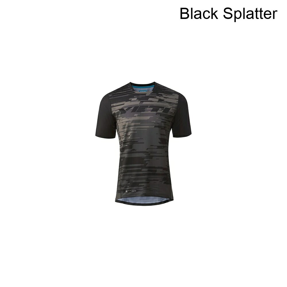 (取寄) イエティサイクルズ メンズ エンデューロ ショートスリーブ ジャージ - メンズ Yeti Cycles men Enduro Short-Sleeve Jersey - Men's Black Splatter