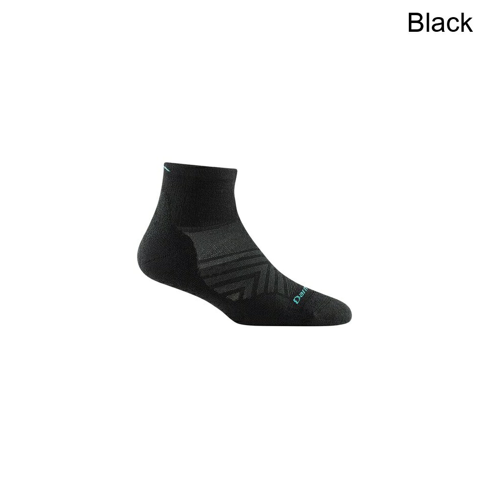 (取寄) ダーンタフ レディース ラン 1/4 ウルトラ-ライトウエイト クッション ソック - ウィメンズ Darn Tough women Run 1/4 Ultra-Lightweight Cushion Sock - Women's Black