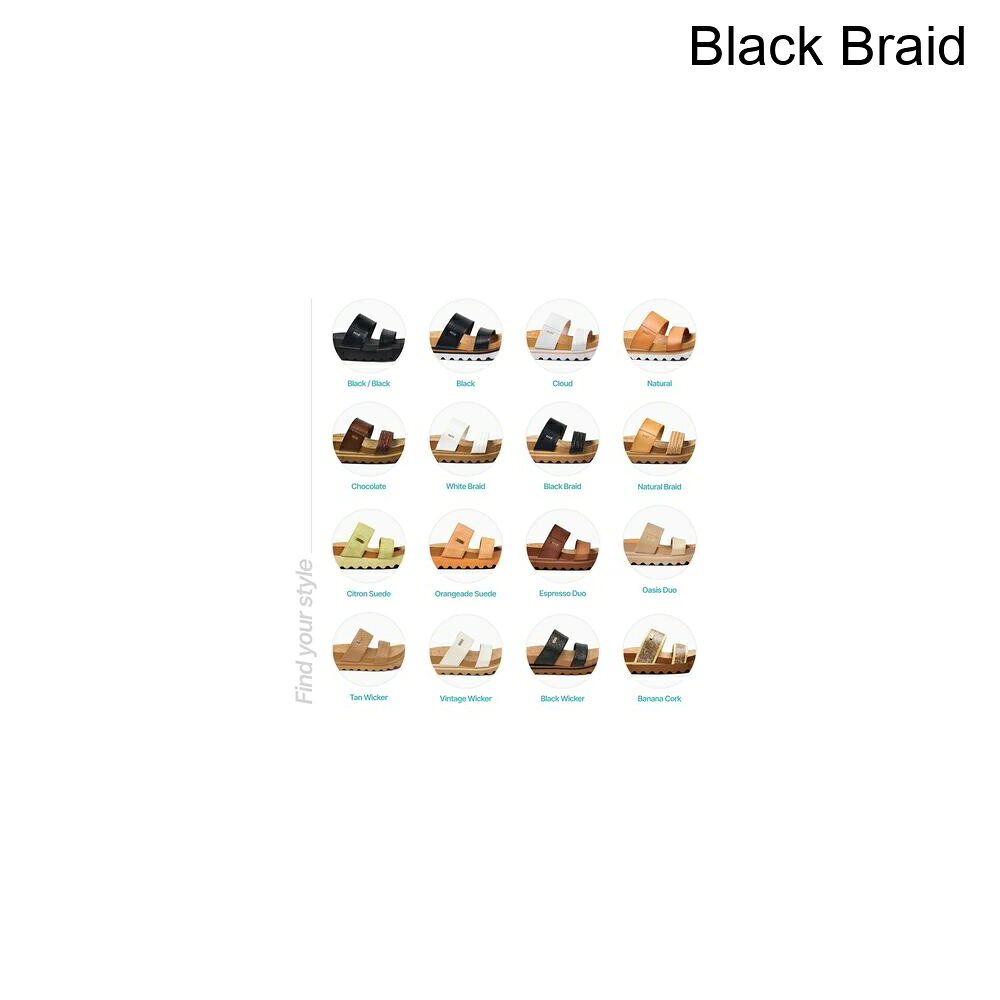 (取寄) リーフ レディース クッション ビスタ HI サンダル - ウィメンズ Reef women Cushion Vista Hi Sandal - Women's Black Braid - 3