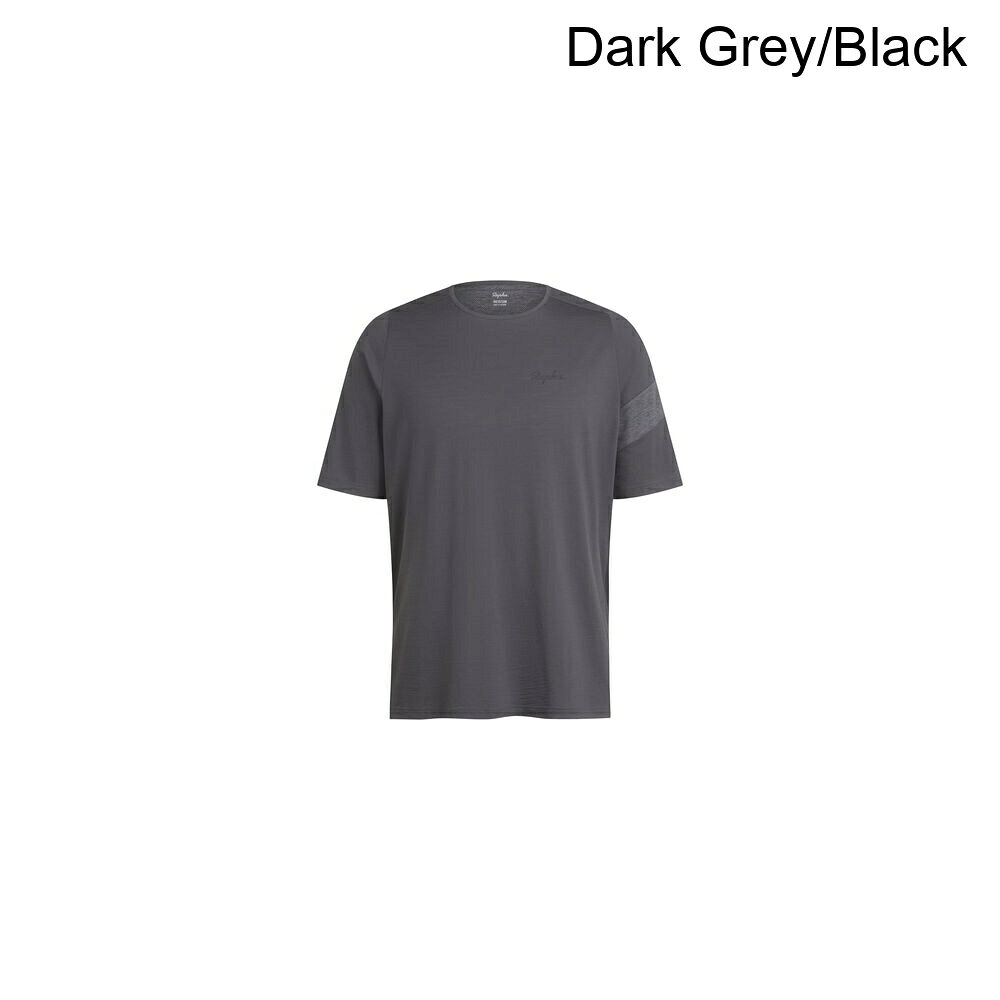 (取寄) ラファ メンズ トレイル メリノ ショートスリーブ T-シャツ - メンズ Rapha men Trail Merino Short-Sleeve T-shirt - Men's Dark Grey/Black