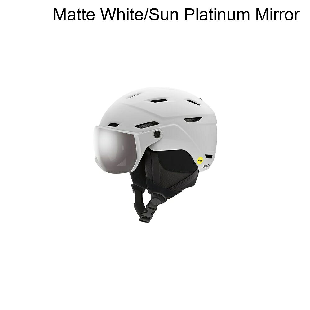 (取寄) スミス サーベイ ミプス ヘルメット Smith Survey Mips Helmet Matte White/Sun Platinum Mirror