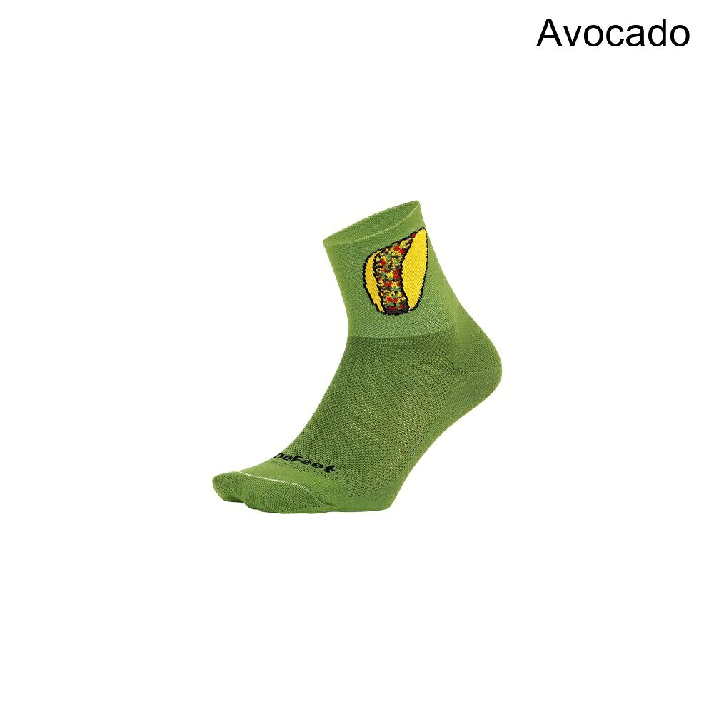 (取寄) デフィート エアイーター 3インチ タコ ソック DeFeet Aireator 3in Taco Sock Avocado