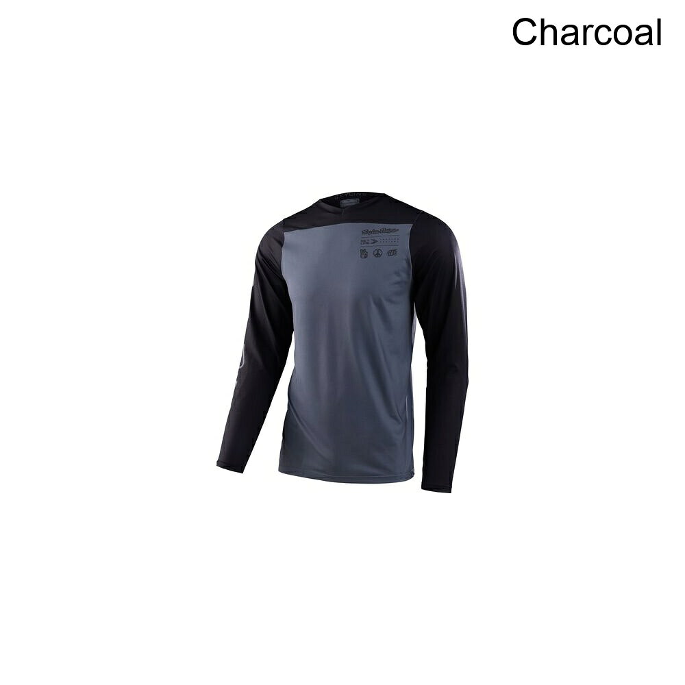 (取寄) トロイリーデザインズ メンズ スカイライン ロング-スローブ チル ジャージ - メンズ Troy Lee Designs men Skyline Long-Sleeve Chill Jersey - Men's Charcoal