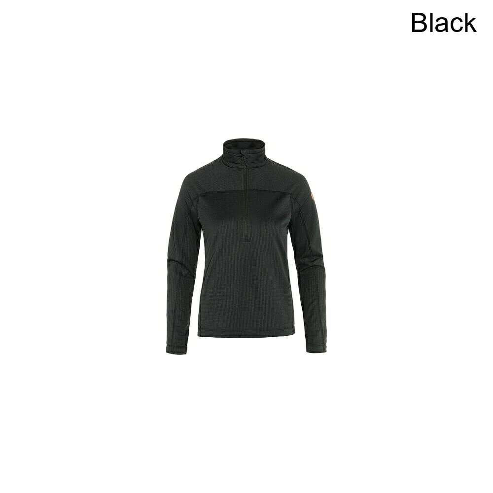 (取寄) フェールラーベン レディース アビスコ ライト フリース 1/2-ジップ - ウィメンズ Fjallraven women Abisko Lite Fleece 1/2-Zip - Women's Black