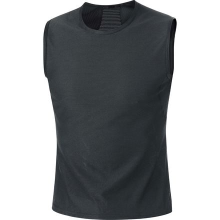 Inner - (取寄) ゴアウェア メンズ ベース レイヤー スリーブレス シャツ - メンズ GOREWEAR men Base Layer Sleeveless Shirt - Men's Black