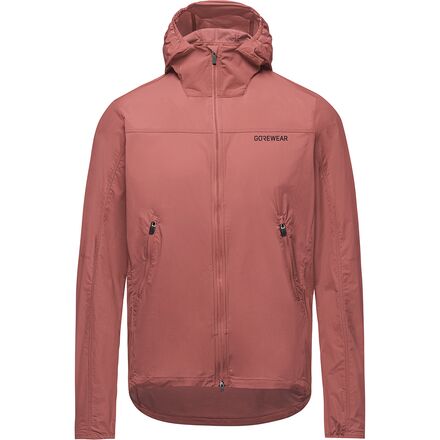 (取寄) ゴアウェア メンズ ファーンフロー フーデット ウィンドブレーカー - メンズ GOREWEAR men Fernflow Hooded Windbreaker - Men's Lab Rose