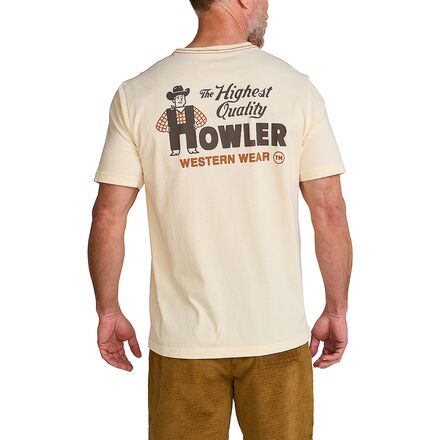 取寄 ハウラーブラザーズ メンズ コットン T-シャツ - メンズ Howler Brothers men Cotton T-Shirt - Men's Howler Western Wear/Natural