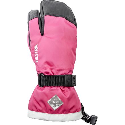 Rakuten - (取寄) ヘストラ キッズ ガントレット シーゾーン ジュニア 3-フィンガー グローブ - キッズ Hestra kids Gauntlet CZone Junior 3-Finger Glove - Kids' Fuchsia/Ivory