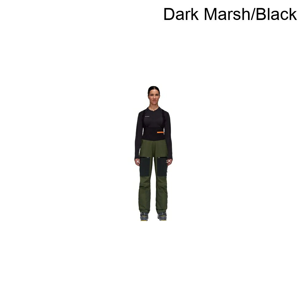 (取寄) マムート レディース アイガー フリー プロ HS ビブ パンツ - ウィメンズ Mammut women Eiger Free Pro HS Bib Pant - Women's Dark Marsh/Black