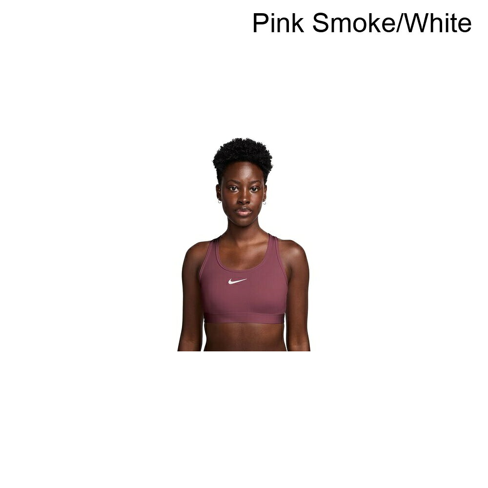 (取寄) ナイキ レディース スウォッシュ メッド スポーツ ブラ - ウィメンズ Nike women Swoosh Med Sports Bra - Women's Pink Smoke/White