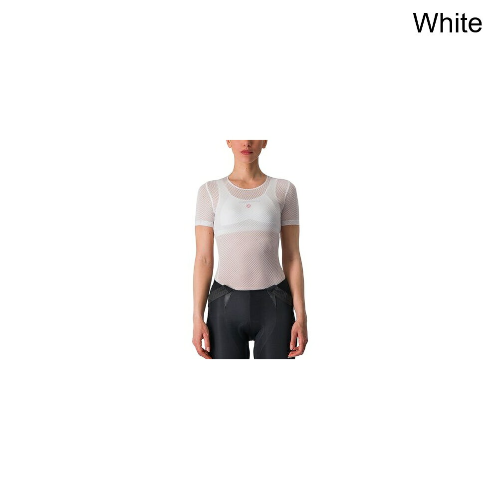(取寄) カステリ レディース プロ メッシュ ショートスリーブ ベースレイヤー— - ウィメンズ Castelli women Pro Mesh Short-Sleeve Baselayer - Women's White