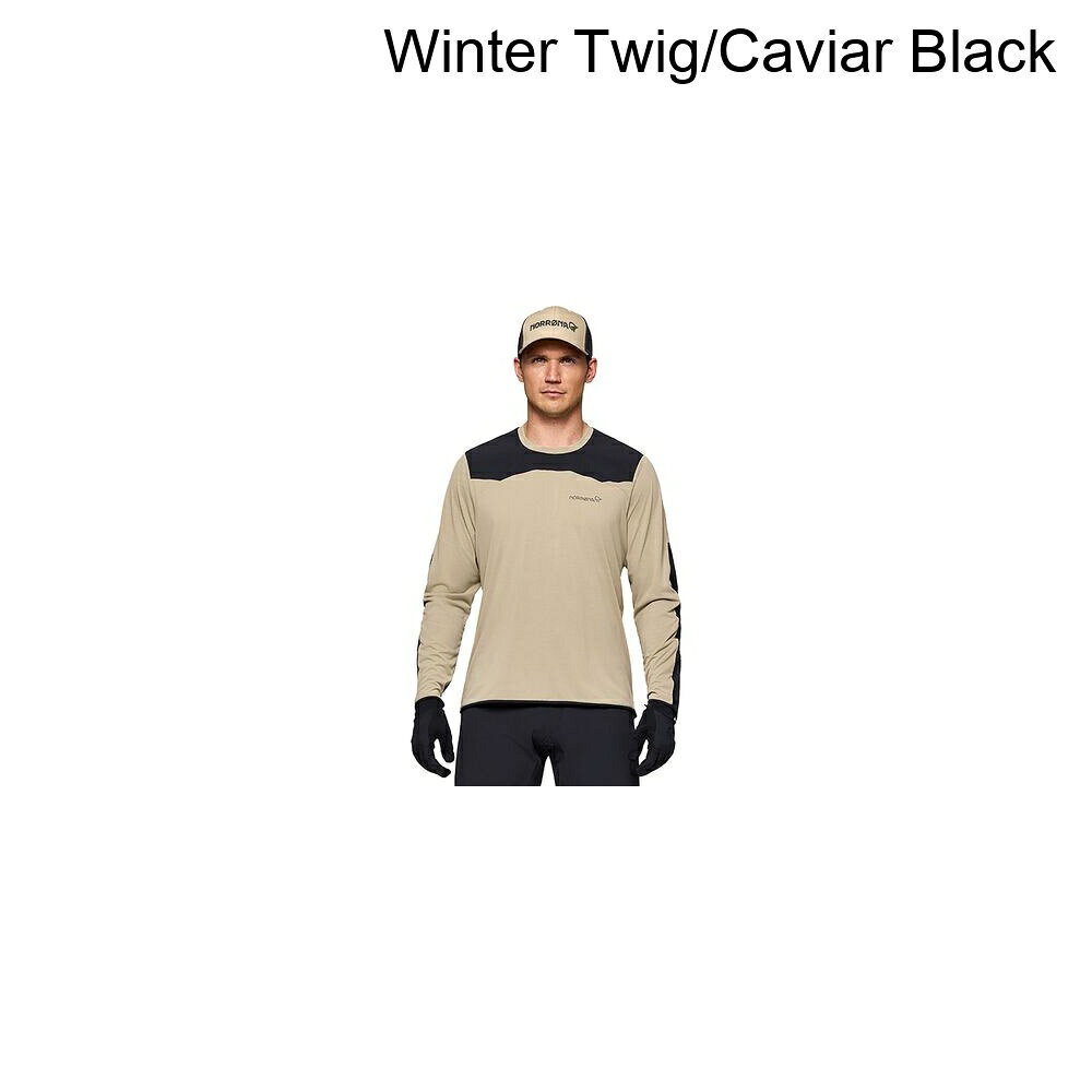 (取寄) ノローナ メンズ シーボットン イコライザー テック ロング-スローブ - メンズ Norrona men Skibotn Equaliser Tech Long-Sleeve - Men's Winter Twig/Caviar Black