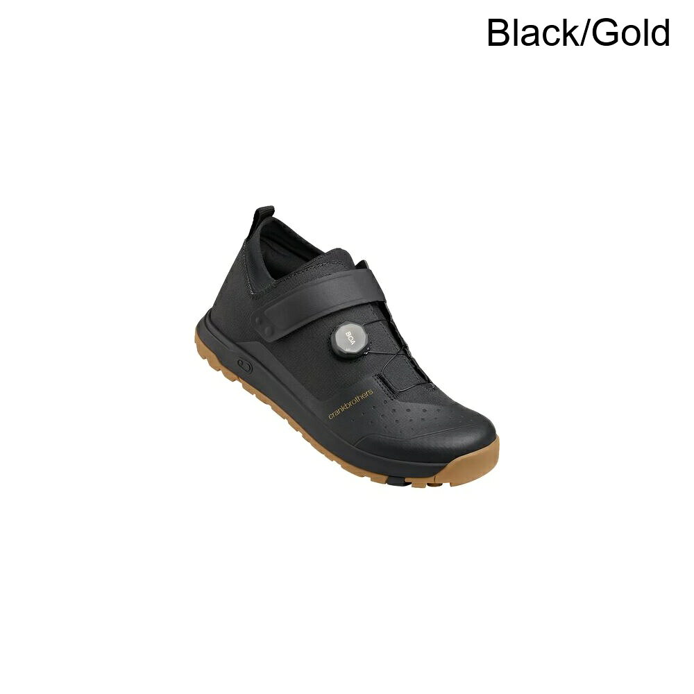 スウィートラグの(取寄) クランクブラザース スタンプ トレイル ボア マウンテン バイク シューズ Crank Brothers Stamp Trail BOA Mountain Bike Shoe Black/Gold｜アングル2