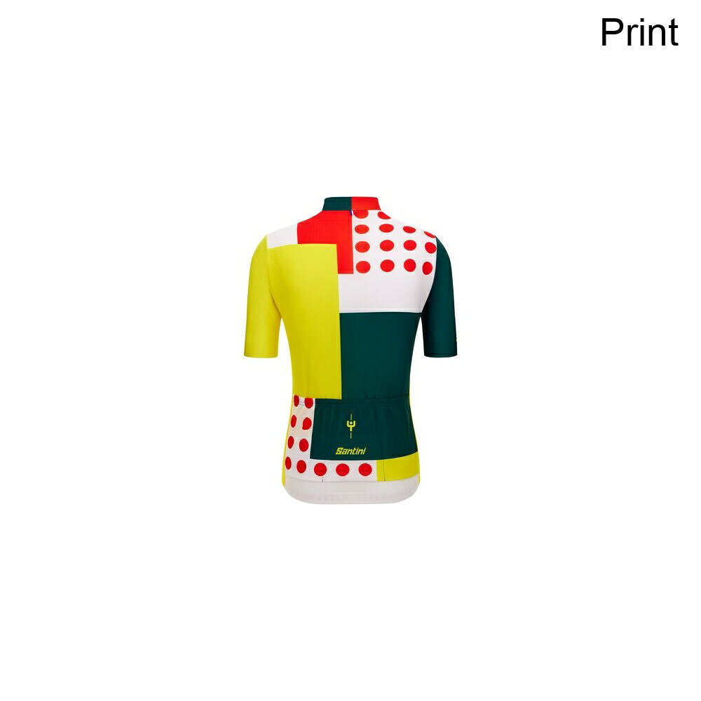 スウィートラグの(取寄) サンティーニ メンズ ル マイヨ ジョーヌ オフィシャル コンボ サイクリング ジャージ - メンズ Santini men Le Maillot Jaune Official Combo Cycling Jersey - Men's Print｜アングル2