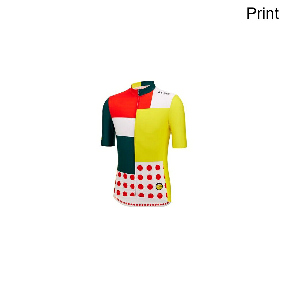 スウィートラグの(取寄) サンティーニ メンズ ル マイヨ ジョーヌ オフィシャル コンボ サイクリング ジャージ - メンズ Santini men Le Maillot Jaune Official Combo Cycling Jersey - Men's Print｜アングル3