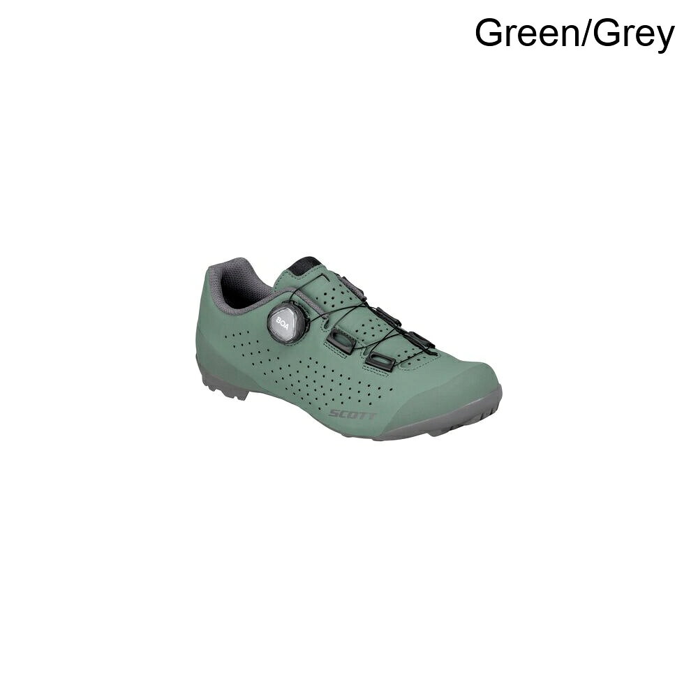 スウィートラグの(取寄) スコット レディース グラベル プロ サイクリング シューズ - ウィメンズ Scott women Gravel Pro Cycling Shoe - Women's Green/Grey｜アングル2