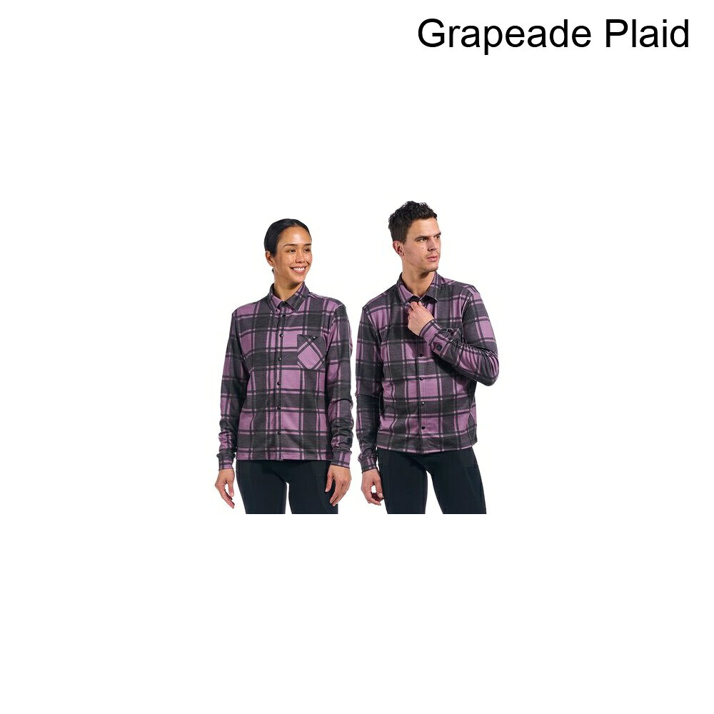 (取寄) ジョルダーナ ビヨンド グラベル ボタン ダウン ウール ロング-スローブ シャツ Giordana Beyond Gravel Button Down Wool Long-Sleeve Shirt Grapeade Plaid
