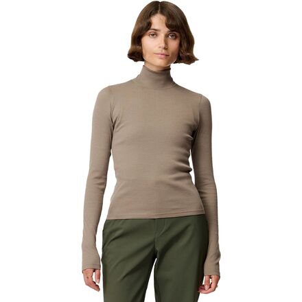(取寄) レディース リブド メリノ タートルネック 02 - ウィメンズ Hikerkind women Ribbed Merino Turtleneck 02 - Women's Morel
