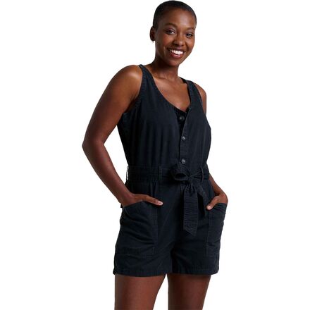 (取寄) トードアンドコー レディース アローヨ ツイル スリーブレス ロンパー - ウィメンズ Toad&Co women Arroyo Twill Sleeveless Romper - Women's Washed Black